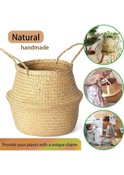 Tekno Trust Naturel Katlanabilir Hasır Sepet Pinterest Stil Saksılık Düzenleyici Mutfak Düzenleyici Sepet indirimleri