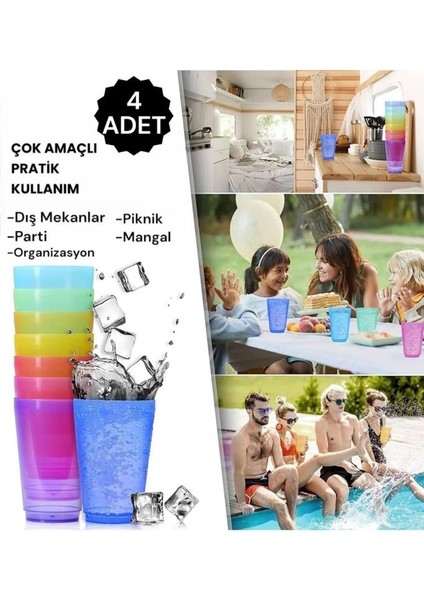 Mithra Life 4 Adet 250 ml Kırılmaz Parti Piknik Bardağı MIT1109