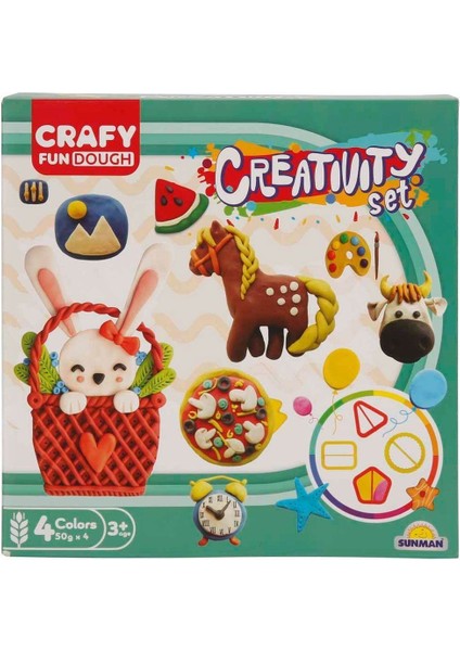 Crafy Fun Dough 12’li Oyun Hamuru Kalıp Seti – Yaratıcılık 4735