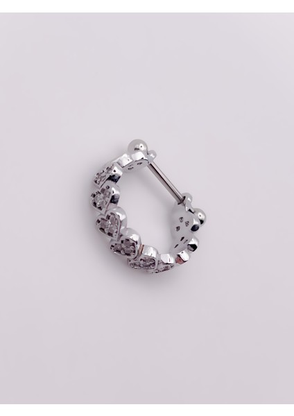 Tamtur Kalp Zirkon Taşlı Orbital PIERCING(1ADET)
