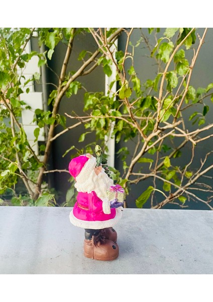 Yılbaşı Noel Baba Pembe Biblo