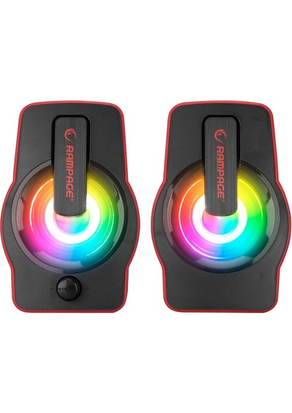 Rms-G7 Falsetto 2.0 6 Watt Rgb Ledli Kırmızı Multimedia Gaming USB Speaker