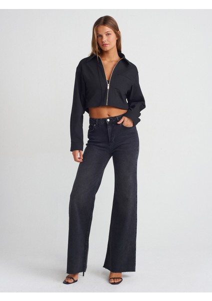 60748 Crop Ceket-Siyah modelleri