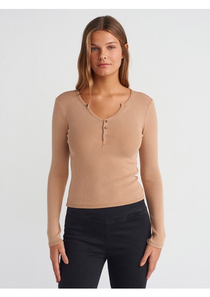 31158 Yıkama Efektli Top-Bordo