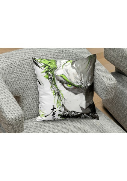 Roronoa Zoro One Piece Desenli Kare Yastık Kılıfı