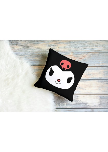 Kuromi Best Desenli Kare Yastık Kılıfı