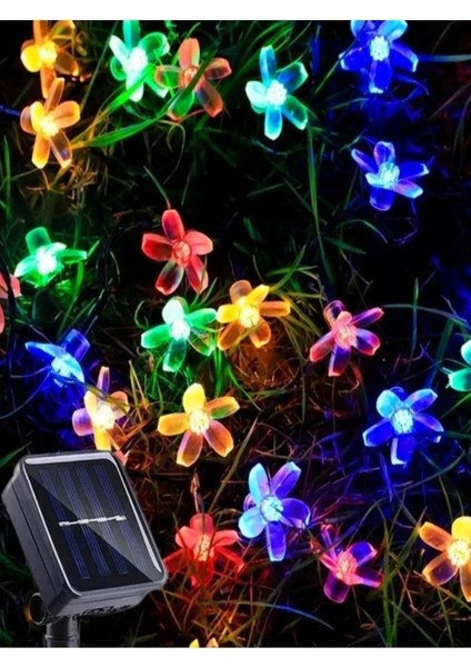 6 Metre 30 LED Çiçek Solar Lamba Güneş Enerjili Rgb Renkli Işık Bahçe Aydınlatma Parti Süs Lambası