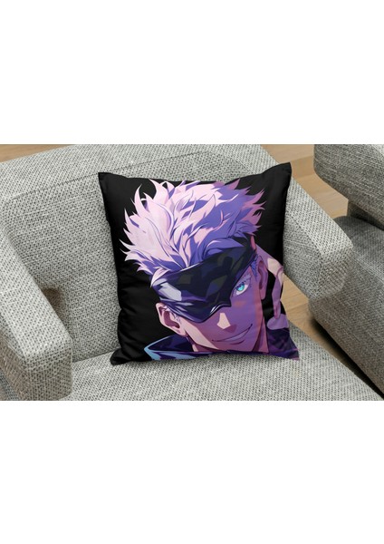 Jujutsu Kaisen Gojo Desenli Kare Yastık Kılıfı