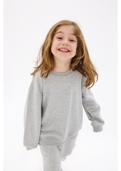 Grey Çocuk Sweatshirt 7-8 Yaş
