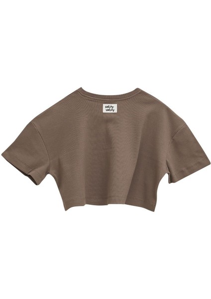 Pia Espresso Crop Top Skirt Set M fiyatları