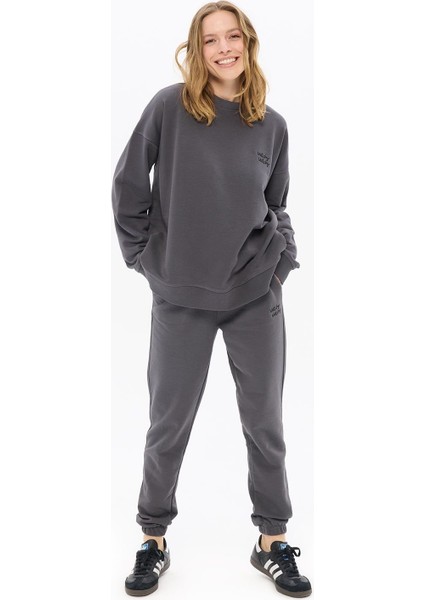 Antrasit Kadın Sweatshirt Xl
