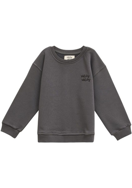 Antrasit Çocuk Sweatshirt 5-6 Yaş