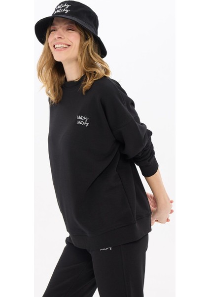 Black Kadın Sweatshirt Xl
