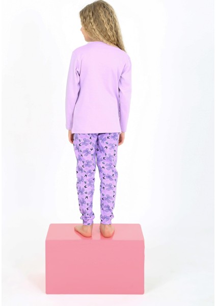 Kız Çocuk Uzun Kollu %100 Pamuklu Pijama Takımı Place Paris
