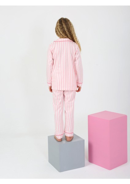 Kız Çocuk Uzun Kollu %100 Pamuklu Düğmeli Pijama Takımı Pure fırsatları