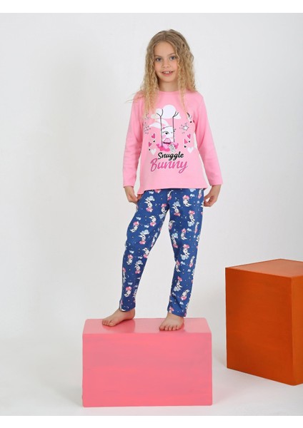 Kız Çocuk Uzun Kollu %100 Pamuklu Pijama Takımı Snuggle Bunny fiyatları