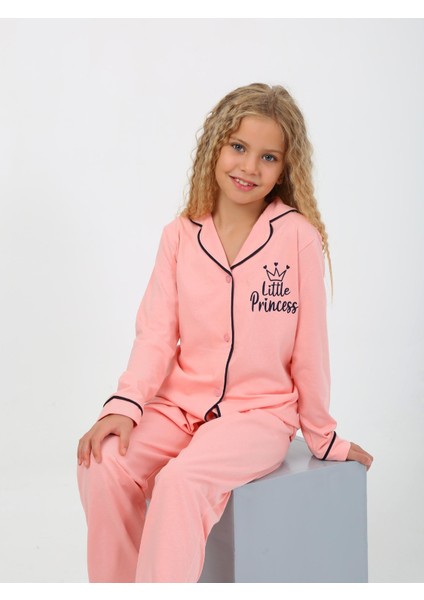 Kız Çocuk Uzun Kollu %100 Pamuklu Pijama Takımı Little Princess