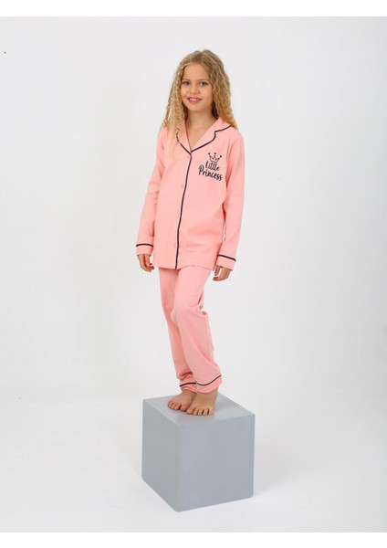 Kız Çocuk Uzun Kollu %100 Pamuklu Pijama Takımı Little Princess modelleri