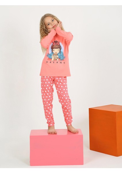 Kız Çocuk Uzun Kollu %100 Pamuklu Pijama Takımı Let Your