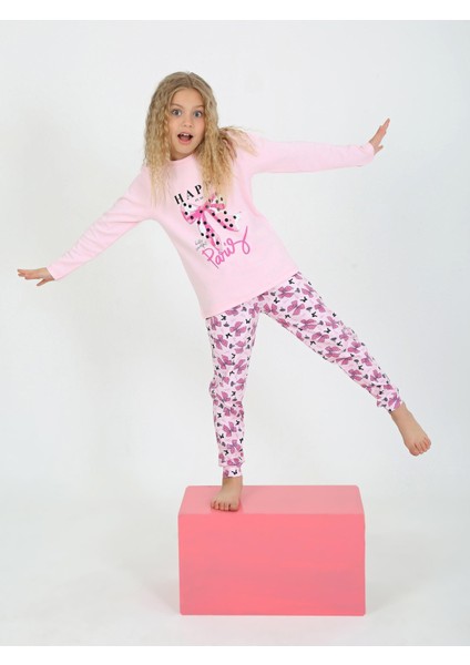 Kız Çocuk Uzun Kollu %100 Pamuklu Pijama Takımı Place Paris fiyatları