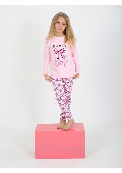 Kız Çocuk Uzun Kollu %100 Pamuklu Pijama Takımı Place Paris modelleri