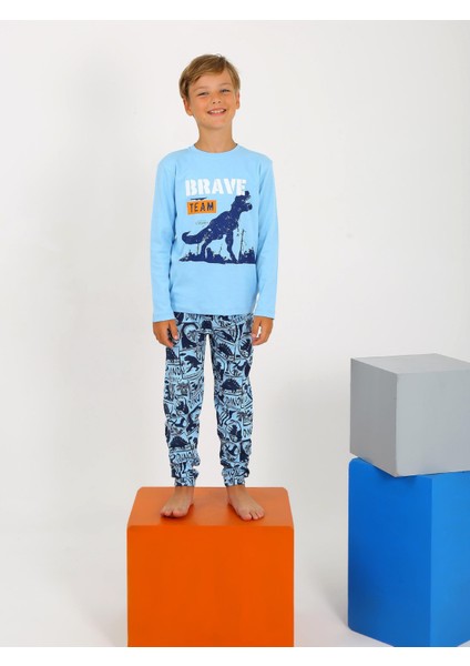 Erkek Çocuk Uzun Kollu Pamuklu Pijama Takımı Brave modelleri