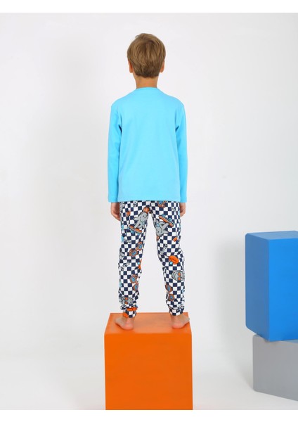 Erkek Çocuk Uzun Kollu Pamuklu Pijama Takımı Peace fırsatları