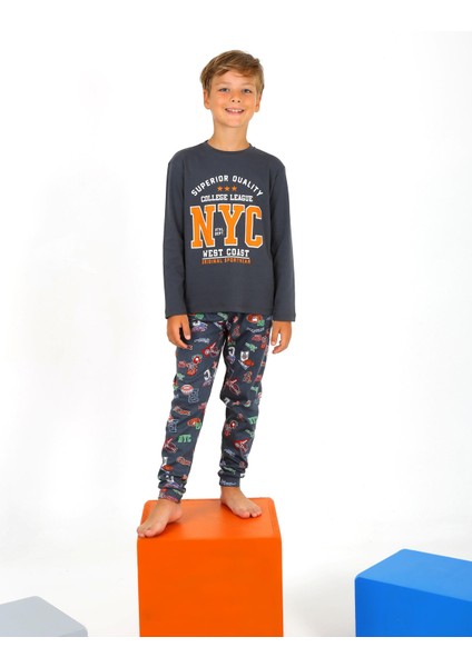 Erkek Çocuk Uzun Kollu %100 Pamuklu Pijama Takımı West Coast modelleri