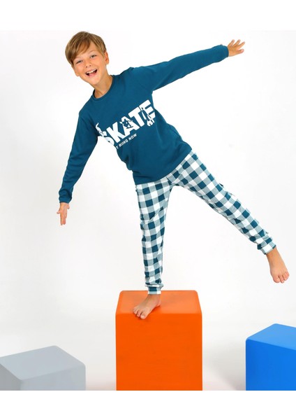 Erkek Çocuk Uzun Kollu %100 Pamuklu Pijama Takımı Star Skate fiyatları