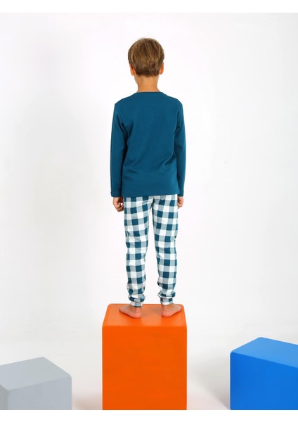 Erkek Çocuk Uzun Kollu %100 Pamuklu Pijama Takımı Star Skate fırsatları