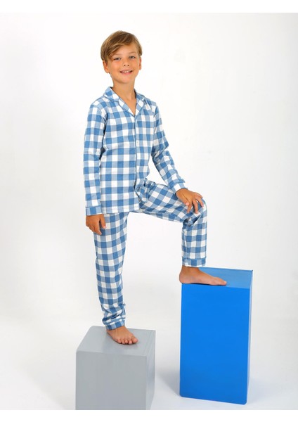 Erkek Çocuk Uzun Kollu %100 Pamuklu Düğmeli Pijama Takımı Vita fiyatları