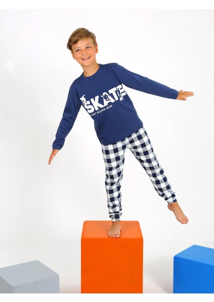 Erkek Çocuk Uzun Kollu %100 Pamuklu Pijama Takımı Star Skate fiyatları