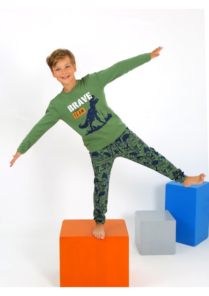 Erkek Çocuk Uzun Kollu %100 Pamuklu Pijama Takımı Brave fiyatları