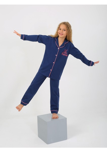 Kız Çocuk Uzun Kollu %100 Pamuklu Pijama Takımı Little Princess