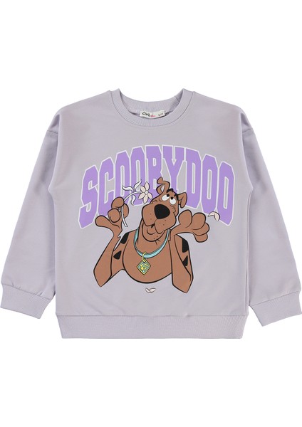 Scooby Doo Kız Çocuk Sweatshirt 6-9 Yaş Nazik Lavanta
