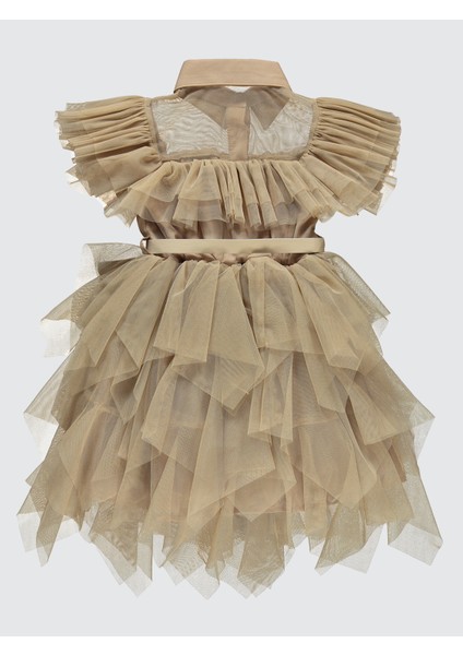 Kız Çocuk Elbise 6-13 Yaş Bej fiyatları