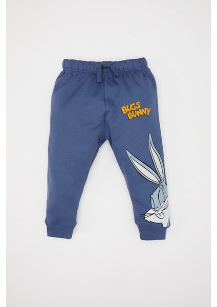Erkek Bebek 2'li Takım Looney Tunes Bisiklet Yaka Sweatshirt Beli Lastikli Eşofman Altı D5934A524WN fiyatları