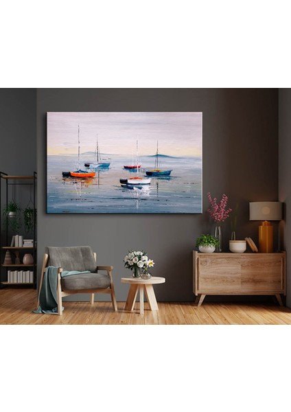 Exclusive Serie" Yağlı Boya Efektli Sandallar Kanvas Tablo