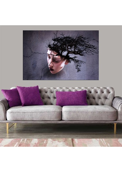 Exclusive Serie" Ağaç ve Yüz Kanvas Tablo