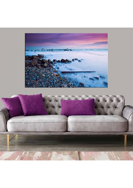Exclusive Serie" Sahil ve Çakıl Taşları Kanvas Tablo