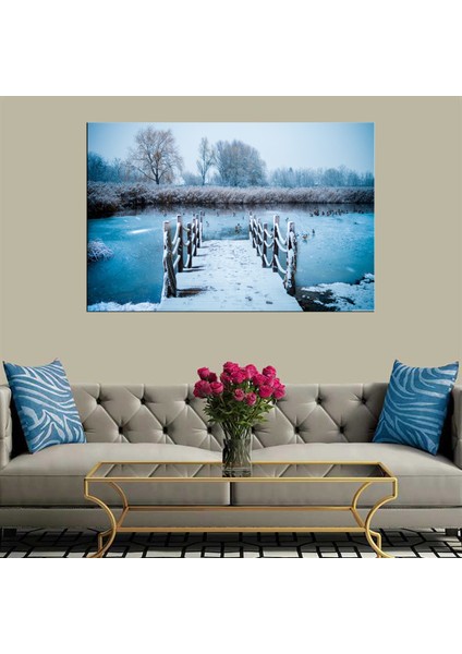 Exclusive Serie" Karlı Iskele Kanvas Tablo