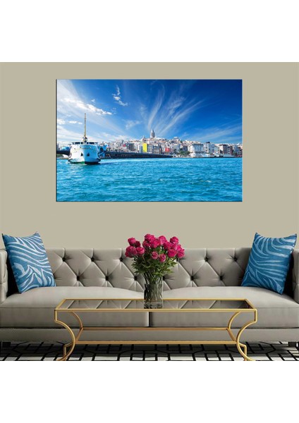 Exclusive Serie" Istanbul Vapur Şehir Kanvas Tablo