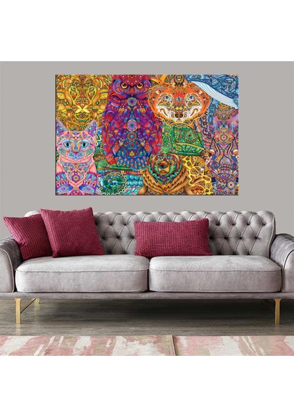 Exclusive Serie" Fütüristik Hayvanlar Kanvas Tablo