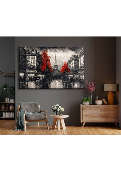 Exclusive Serie" Yağlı Boya Efekti Paris Kanvas Tablo