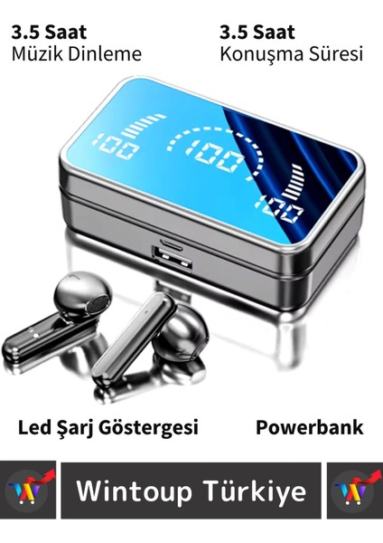 Premium iPhone 16 Tam Uyumlu LED Şarj Göstergeli Powerbankli Kulak Içi Bluetooth Kulaklık fiyatları