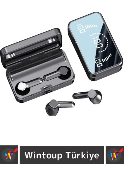 Premium iPhone 16 Tam Uyumlu LED Şarj Göstergeli Powerbankli Kulak Içi Bluetooth Kulaklık modelleri
