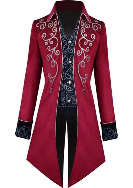 Vintage Kadın Ortaçağ Kuyruklu Steampunk Trençkot (Yurt Dışından)