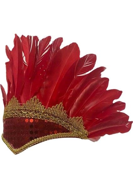 Tüy Başlık Şızılderili Şapkası Maskeli Elbisesi (Yurt Dışından) modelleri