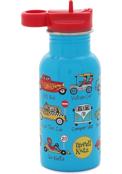 400 ml Pipetli Paslanmaz Çelik Matara Cars