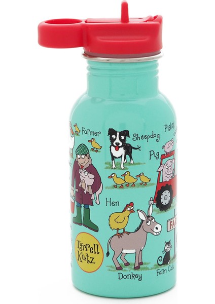 400 ml Pipetli Paslanmaz Çelik Matara Farmyard